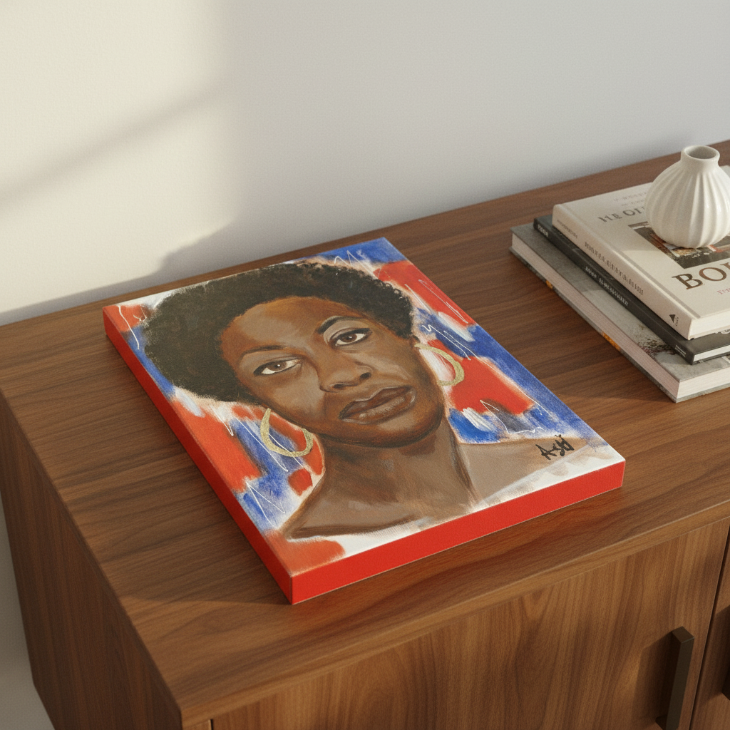 Nina Simone Framed Canvas Wall Art | African American Home Decor