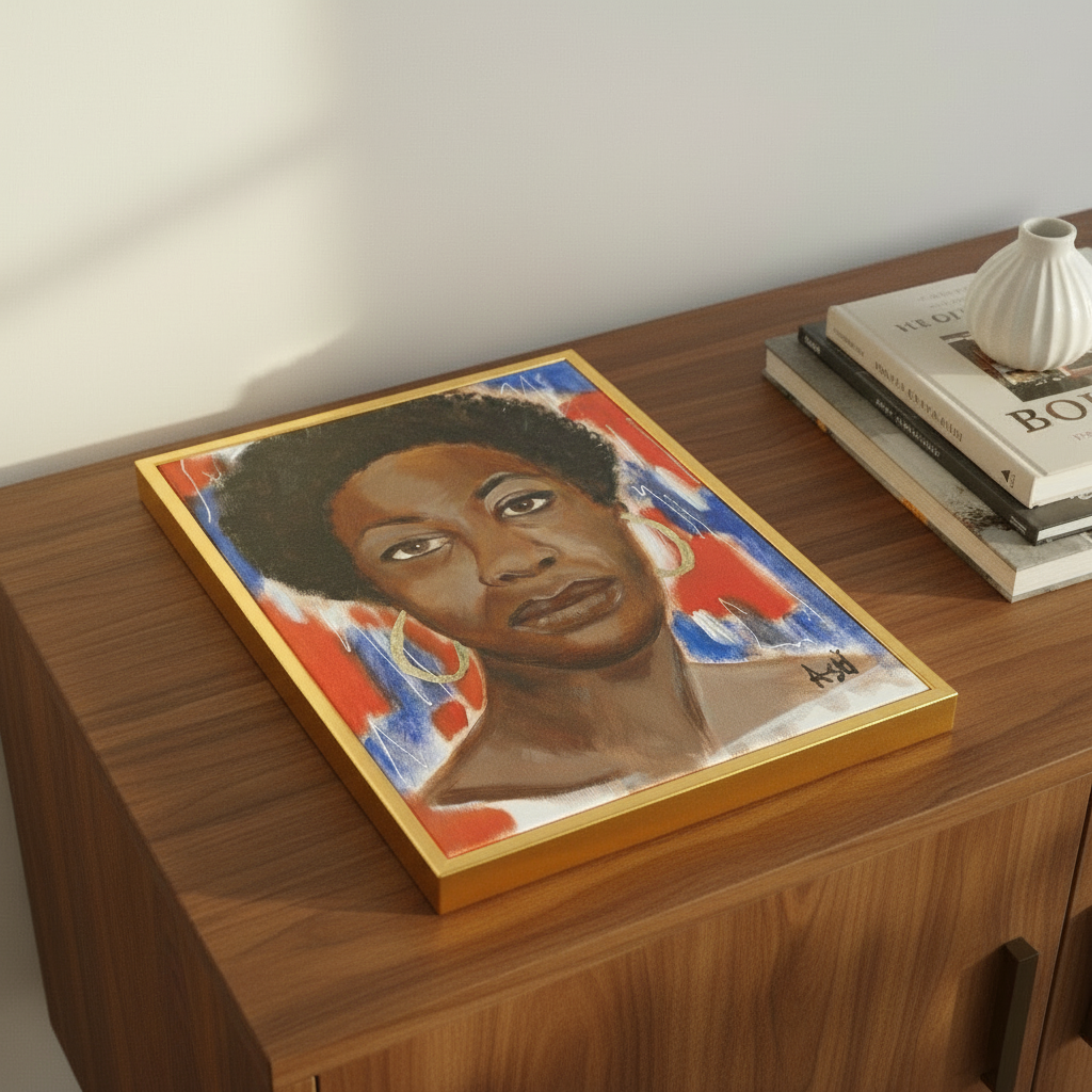 Nina Simone Framed Canvas Wall Art | African American Home Decor
