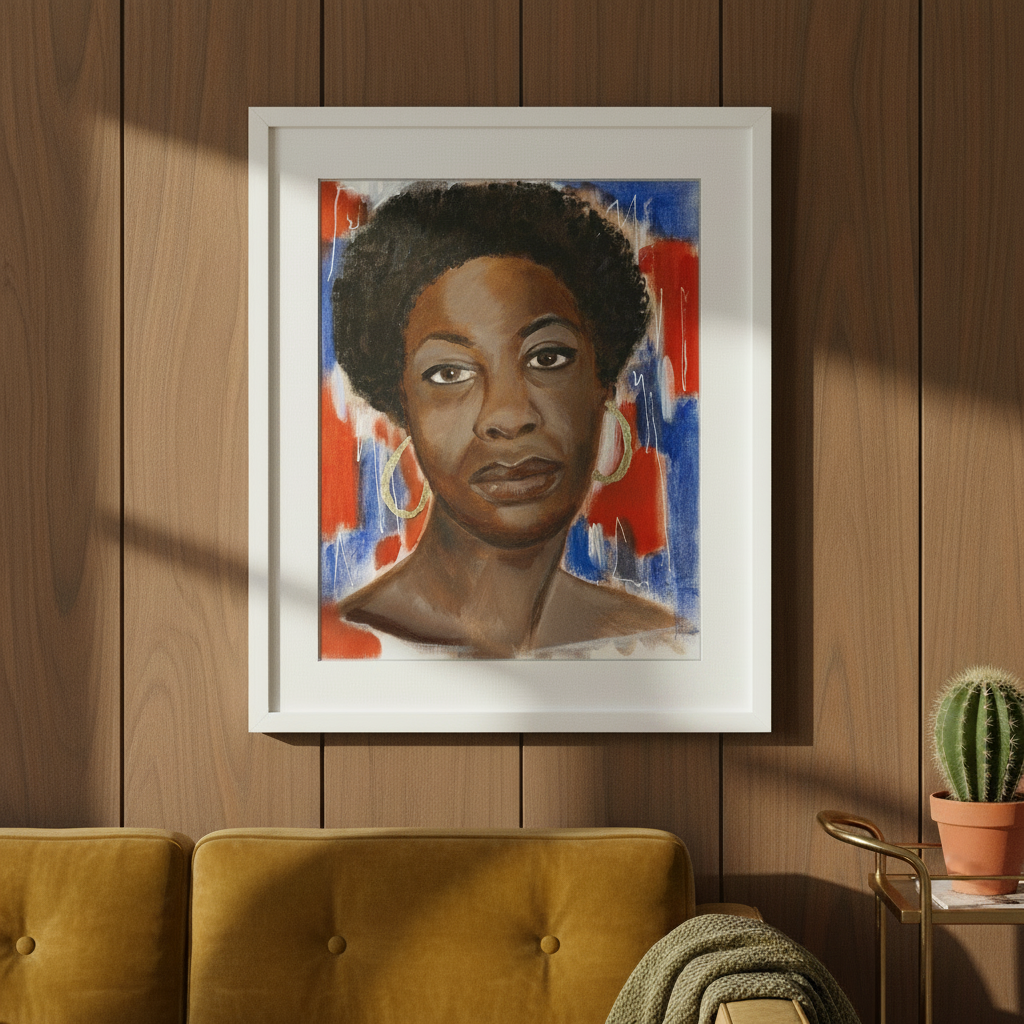 Nina Simone Framed Canvas Wall Art | African American Home Decor