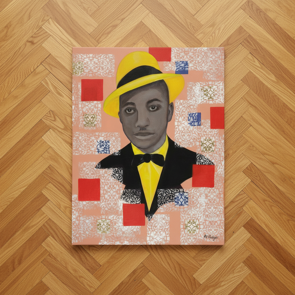 Black Dandy Portrait Wall Art | Framed African American Decor