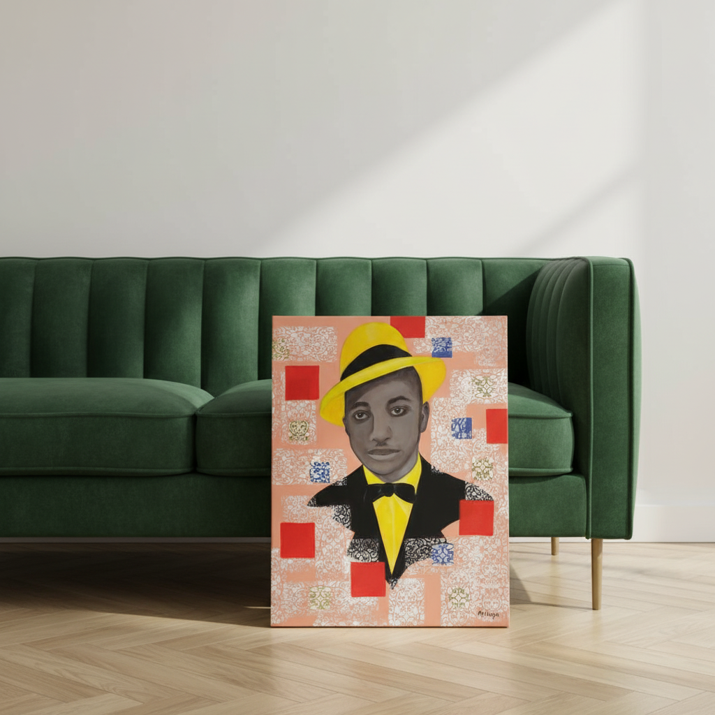 Black Dandy Portrait Wall Art | Framed African American Decor