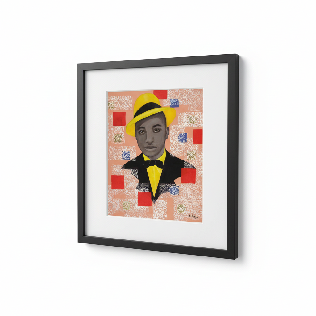 Black Dandy Portrait Wall Art | Framed African American Decor
