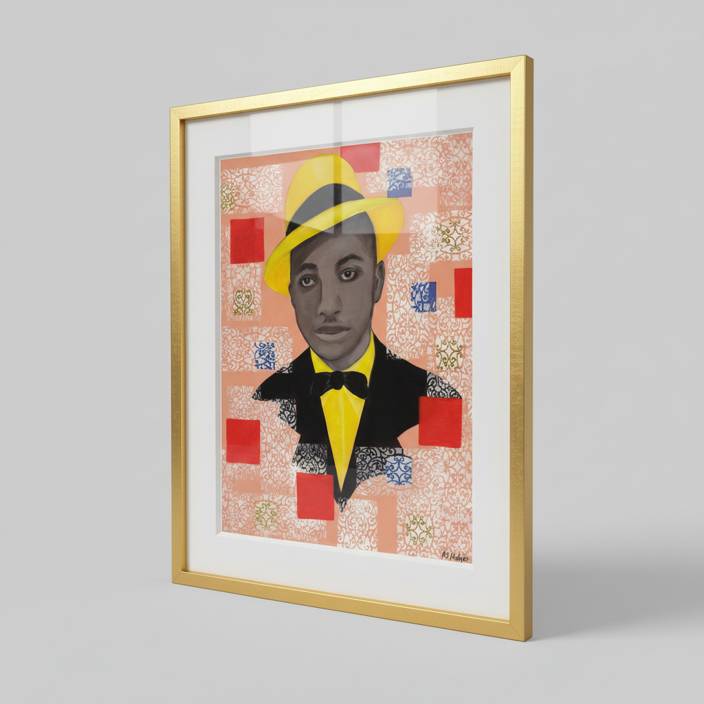 Black Dandy Portrait Art Print | African American Wall Decor