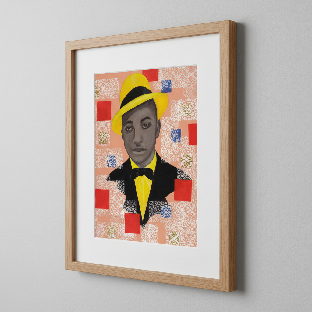 Black Dandy Portrait Art Print | African American Wall Decor