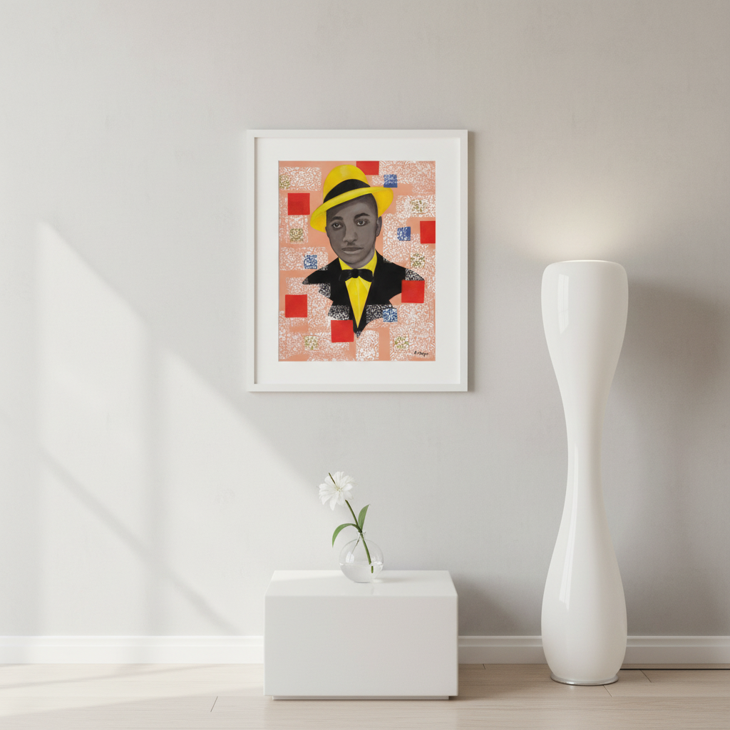 Black Dandy Portrait Art Print | African American Wall Decor