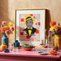 Black Dandy Portrait Art Print | African American Wall Decor