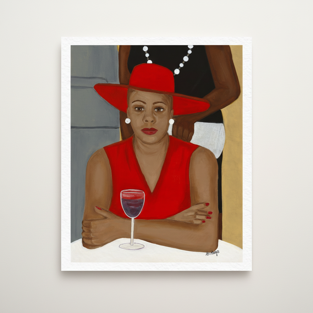 Black Church Lady Art Print | African American Cultural Wall Decor