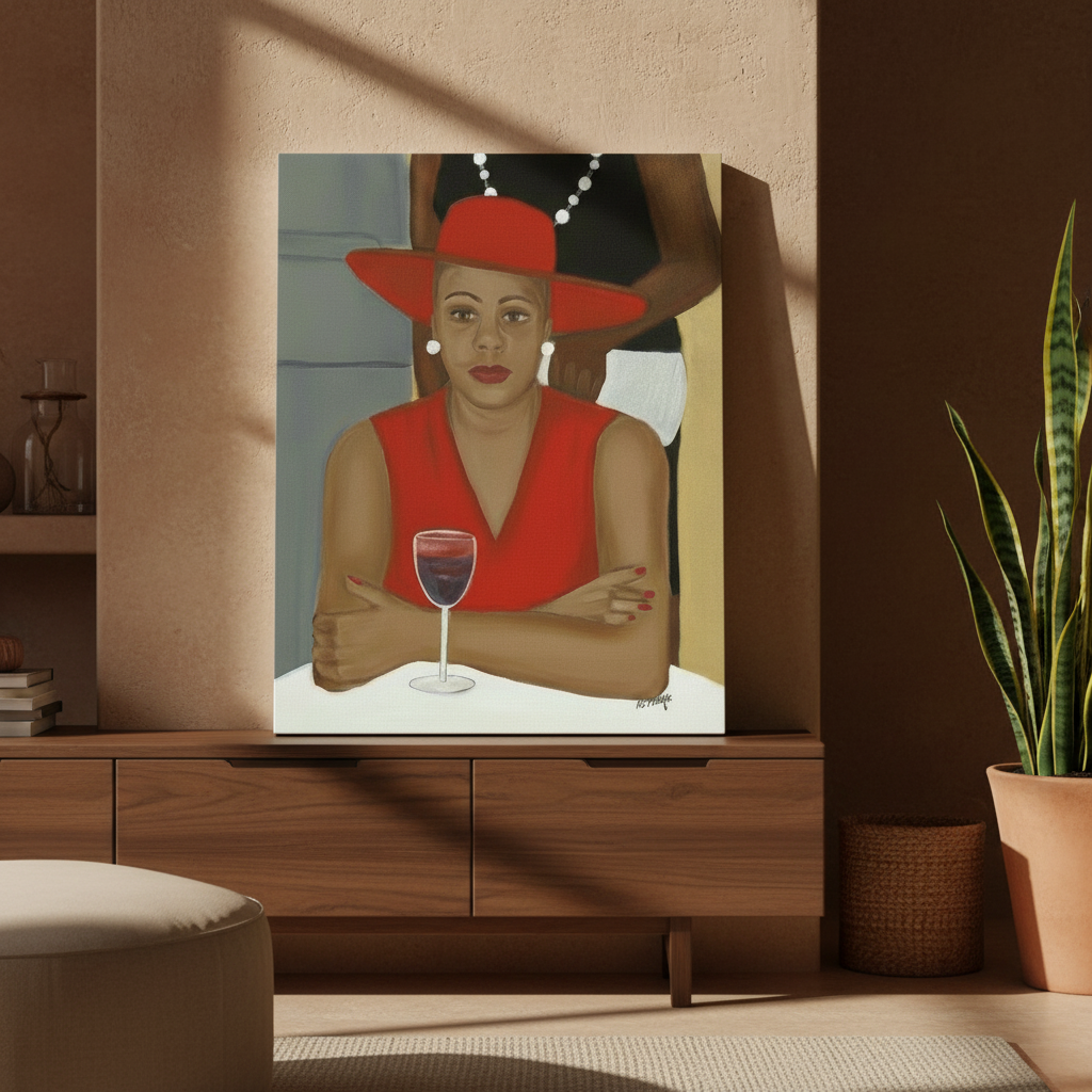 Black Church Lady Art Print | African American Cultural Wall Decor