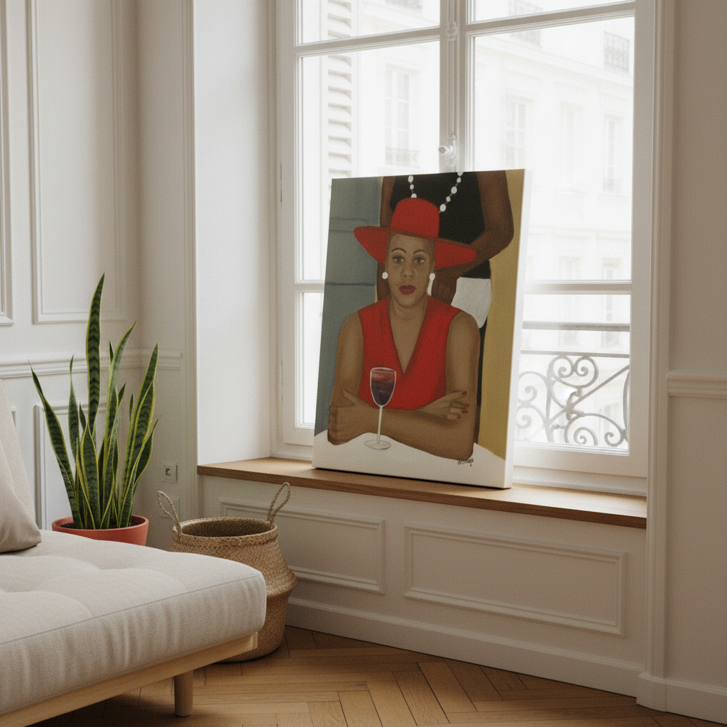 Black Church Lady Art Print | African American Cultural Wall Decor