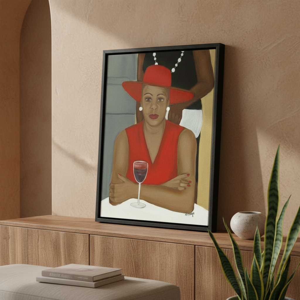 Black Church Lady Art Print | African American Cultural Wall Decor