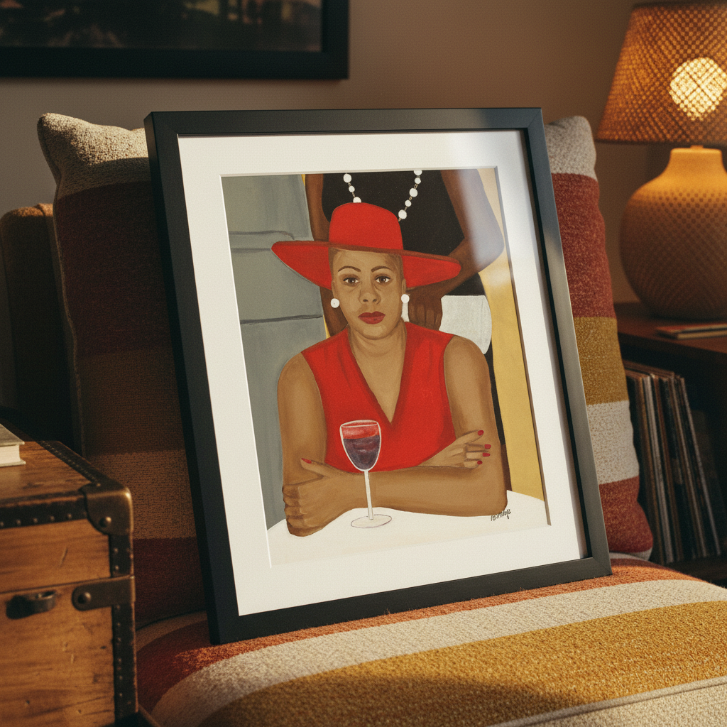 Black Church Lady Art Print | African American Cultural Wall Decor