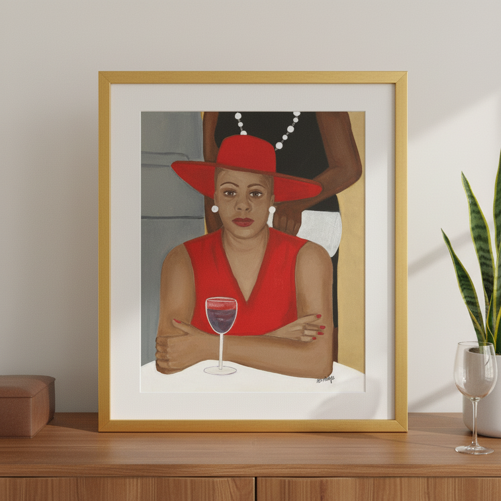 Black Church Lady Art Print | African American Cultural Wall Decor