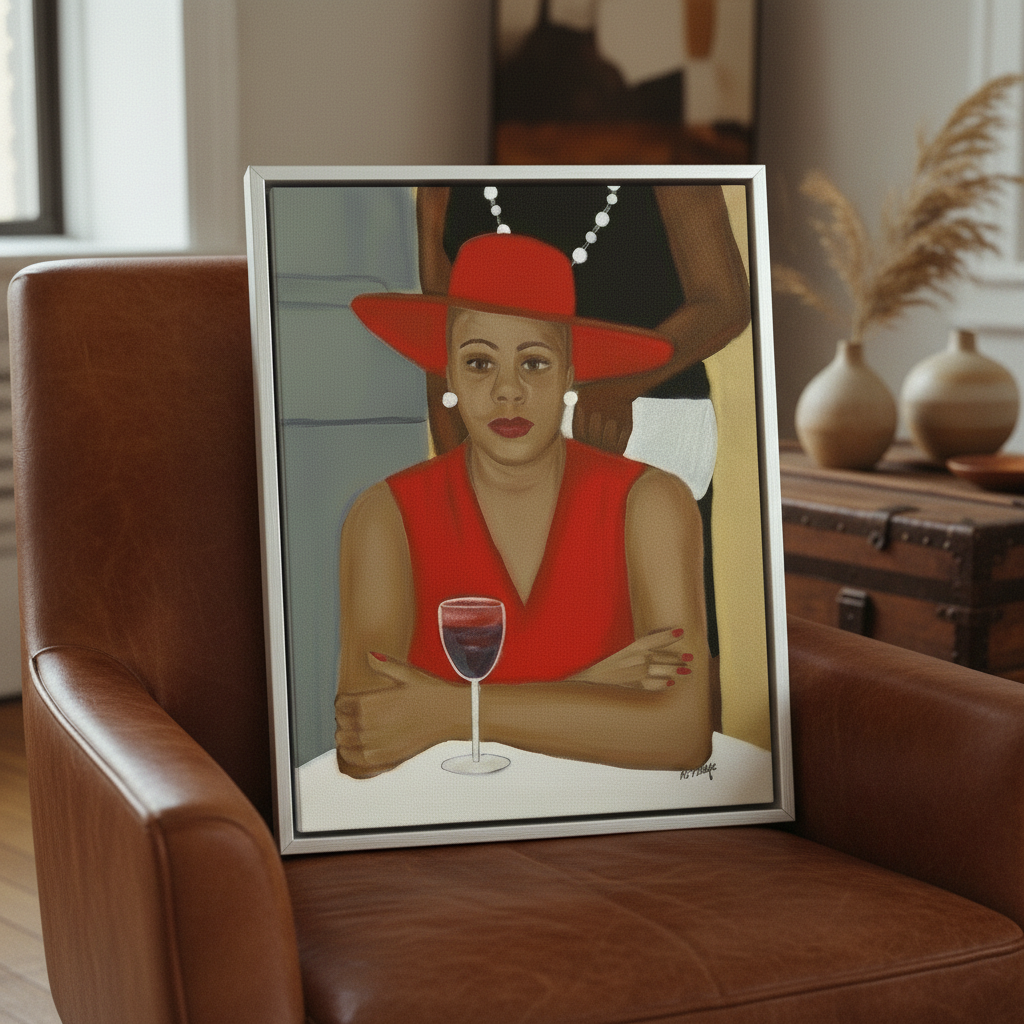 Black Church Lady Art Print | African American Cultural Wall Decor
