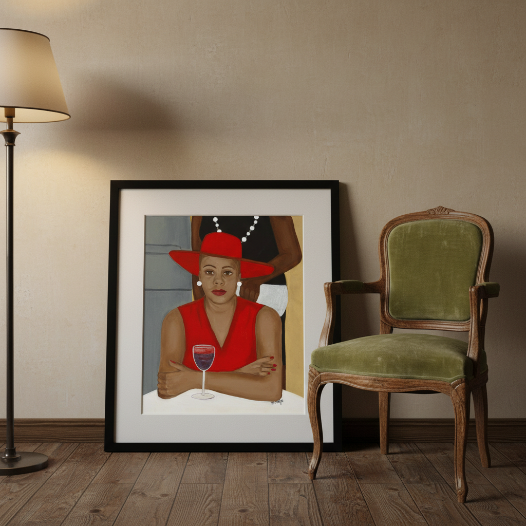 Black Church Lady Art Print | African American Cultural Wall Decor