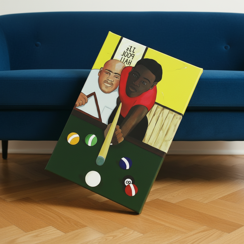 Black Men Billiards Art Print | African American Wall Decor