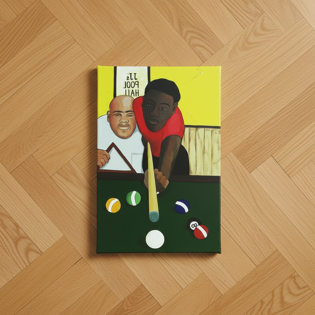 Black Men Billiards Art Print | African American Wall Decor