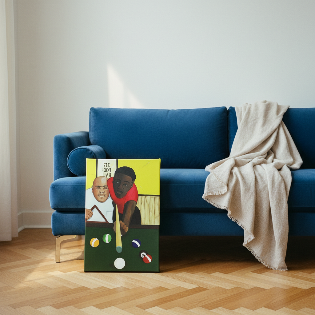 Black Men Billiards Art Print | African American Wall Decor