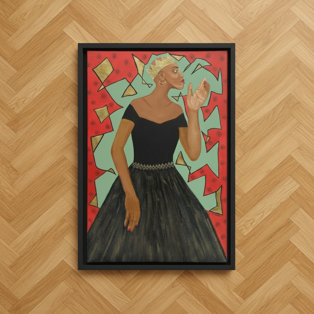 Black Woman Empowerment Framed Canvas Wall Art | African American Home Decor