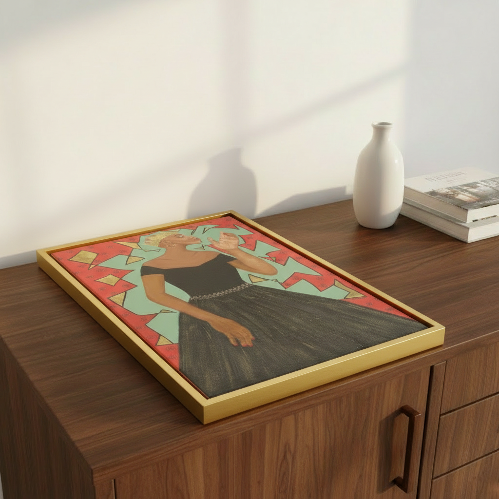 Black Woman Empowerment Framed Canvas Wall Art | African American Home Decor