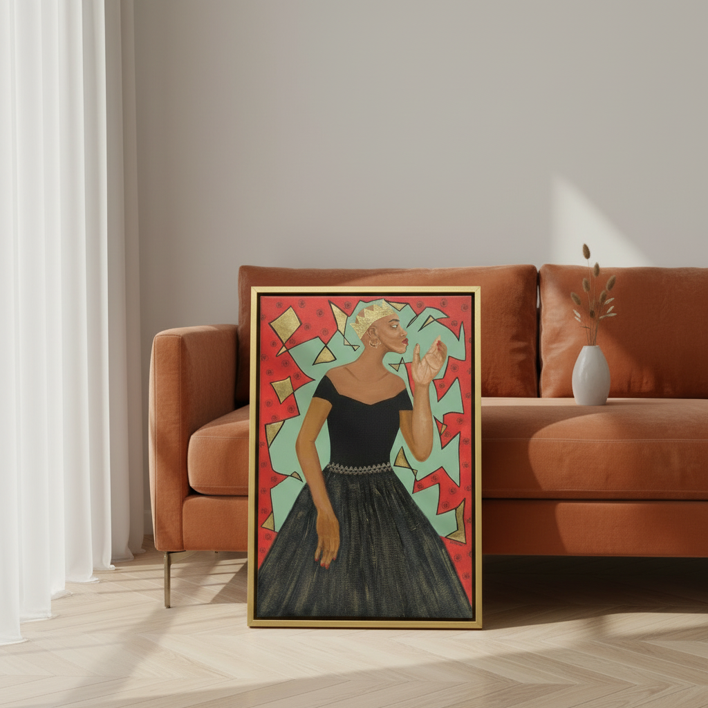 Black Woman Empowerment Framed Canvas Wall Art | African American Home Decor
