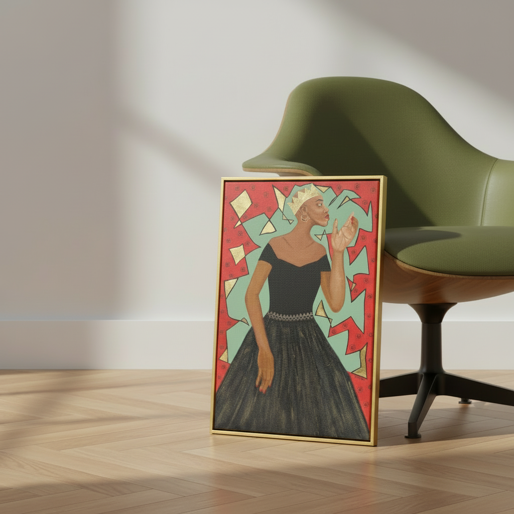 Black Woman Empowerment Framed Canvas Wall Art | African American Home Decor