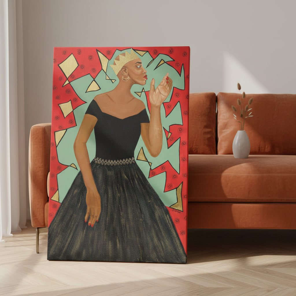 Black Woman Empowerment Canvas Wall Art | African American Home Decor