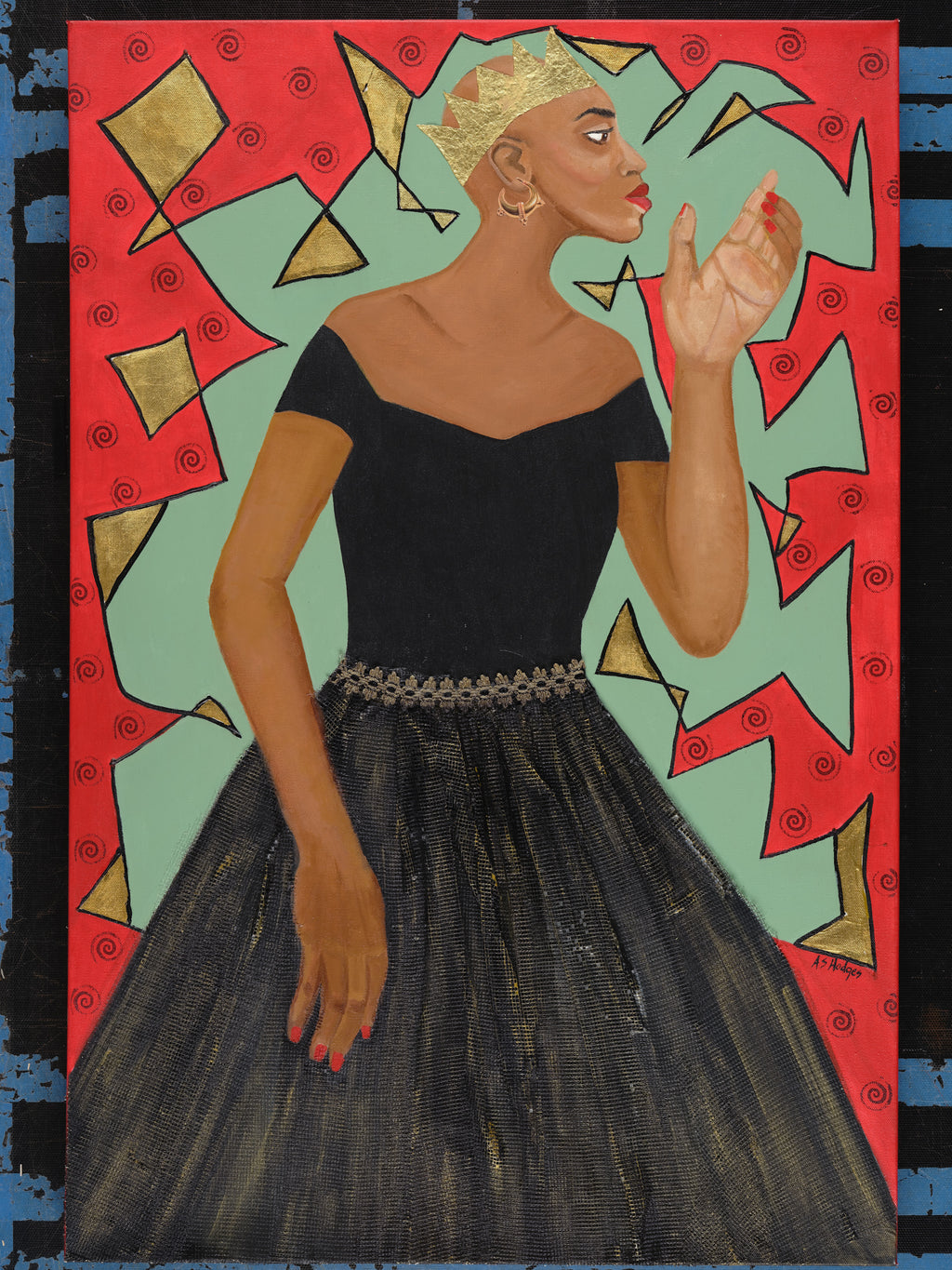 She Wears The Crown | Original Mixed Media Painting