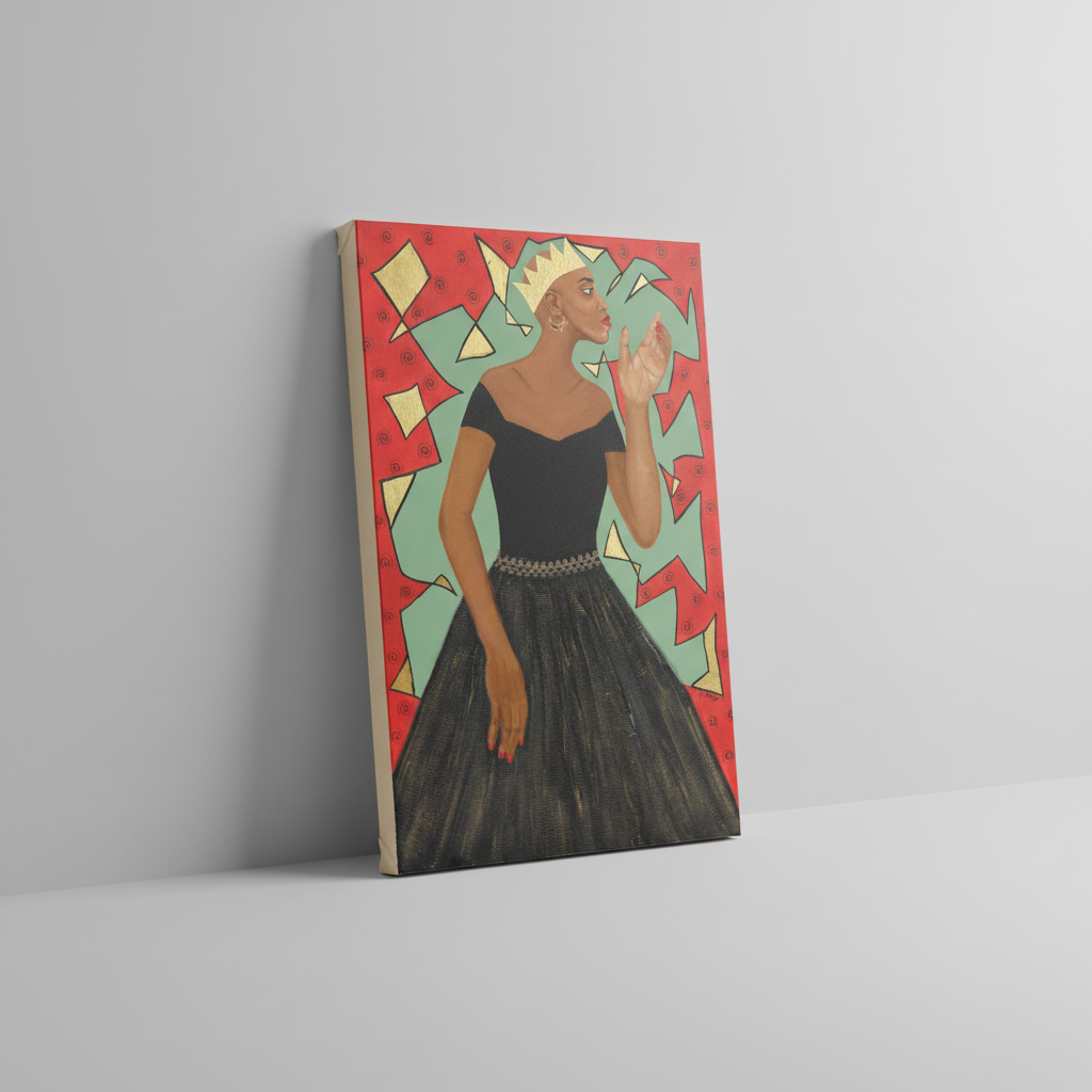 She Wears The Crown | Original Mixed Media Painting