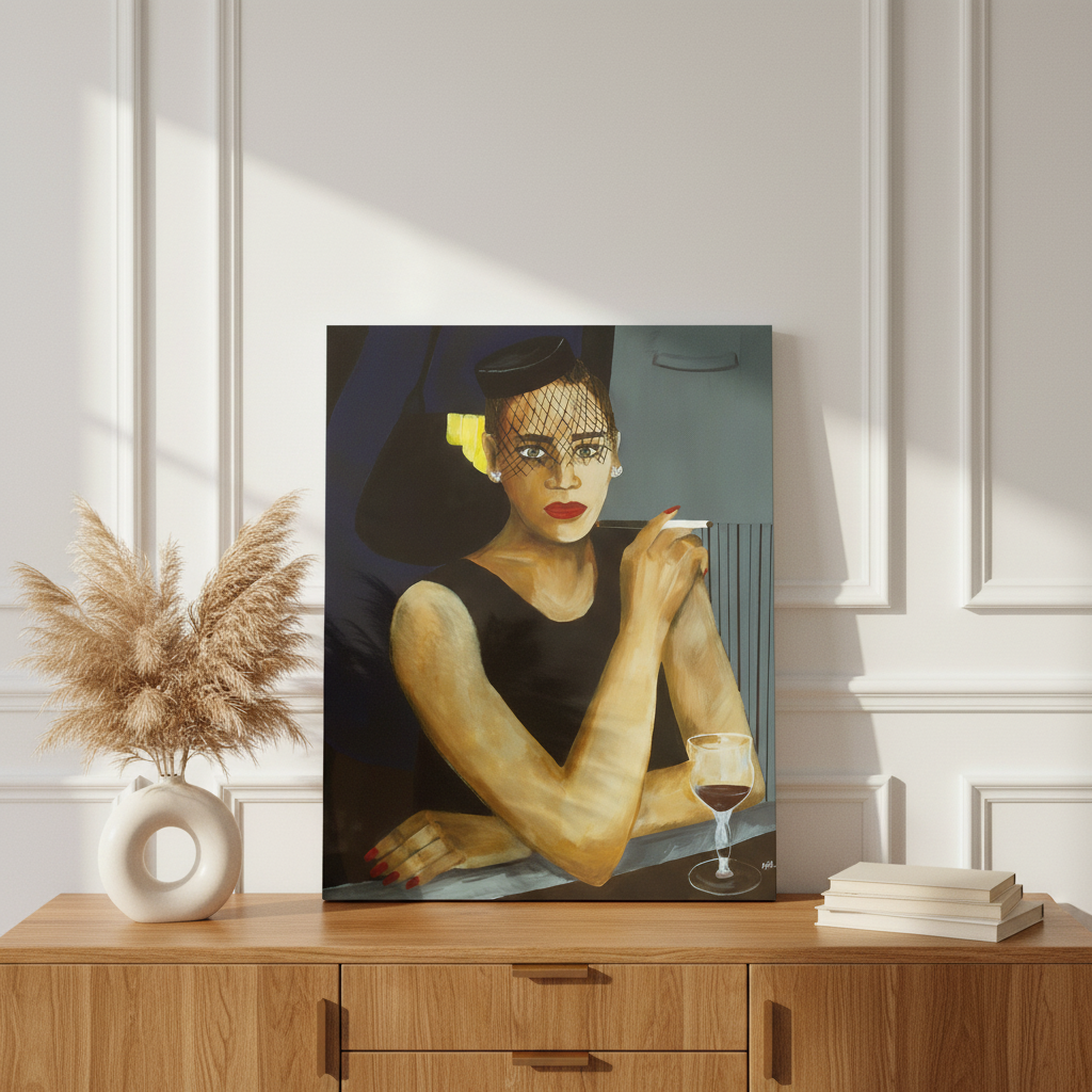 Woman in the Mirror — Canvas Print