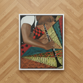 Black Clarinet Player Framed Canvas Wall Art | African American Decor