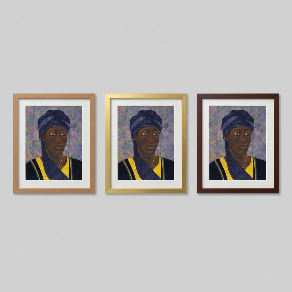 Black Man Portrait Wall Art | Framed African American Decor