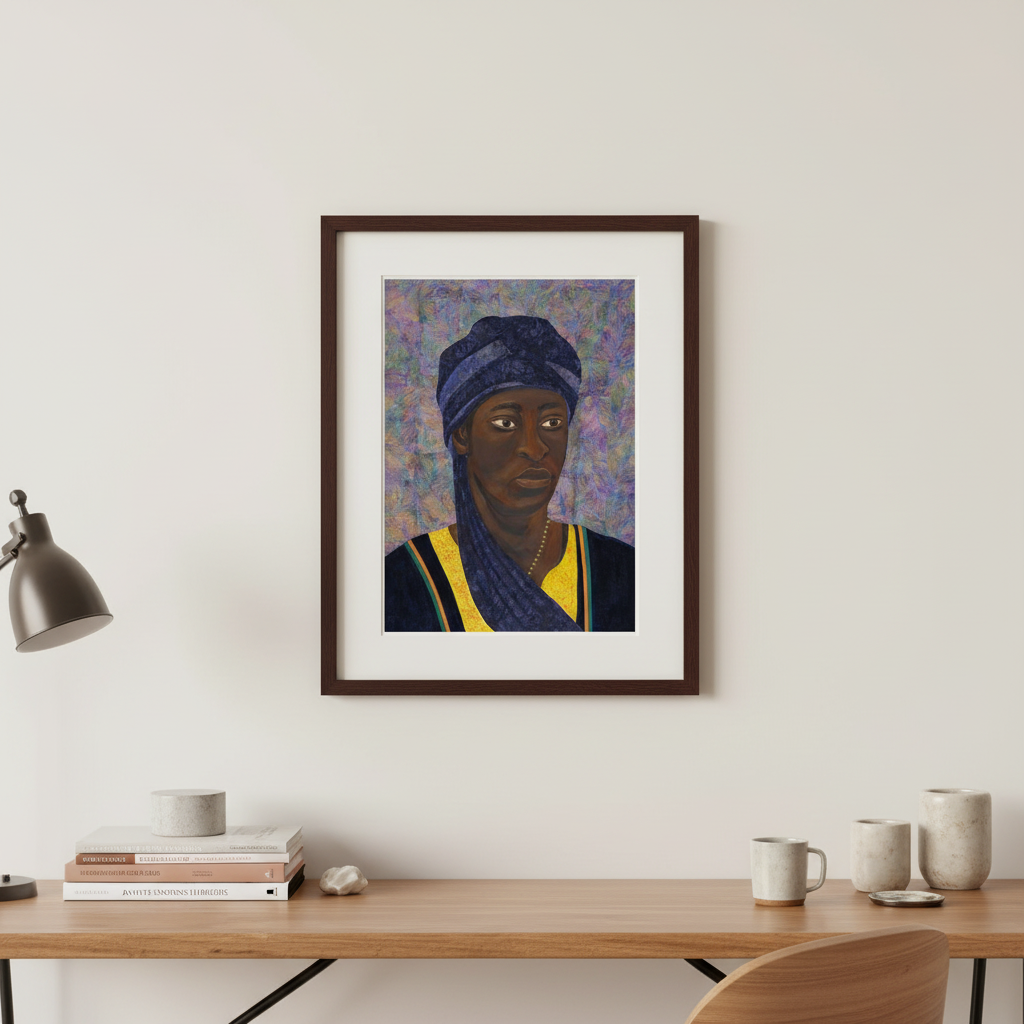 Black Man Portrait Wall Art | Framed African American Decor