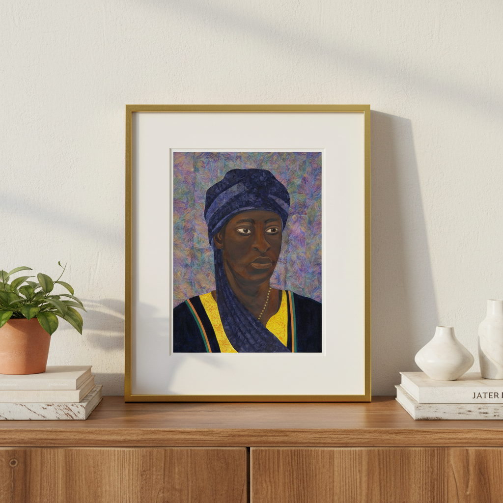 Black Man Portrait Art Print | African American Wall Decor