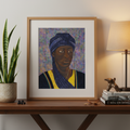Black Man Portrait Wall Art | Framed African American Decor
