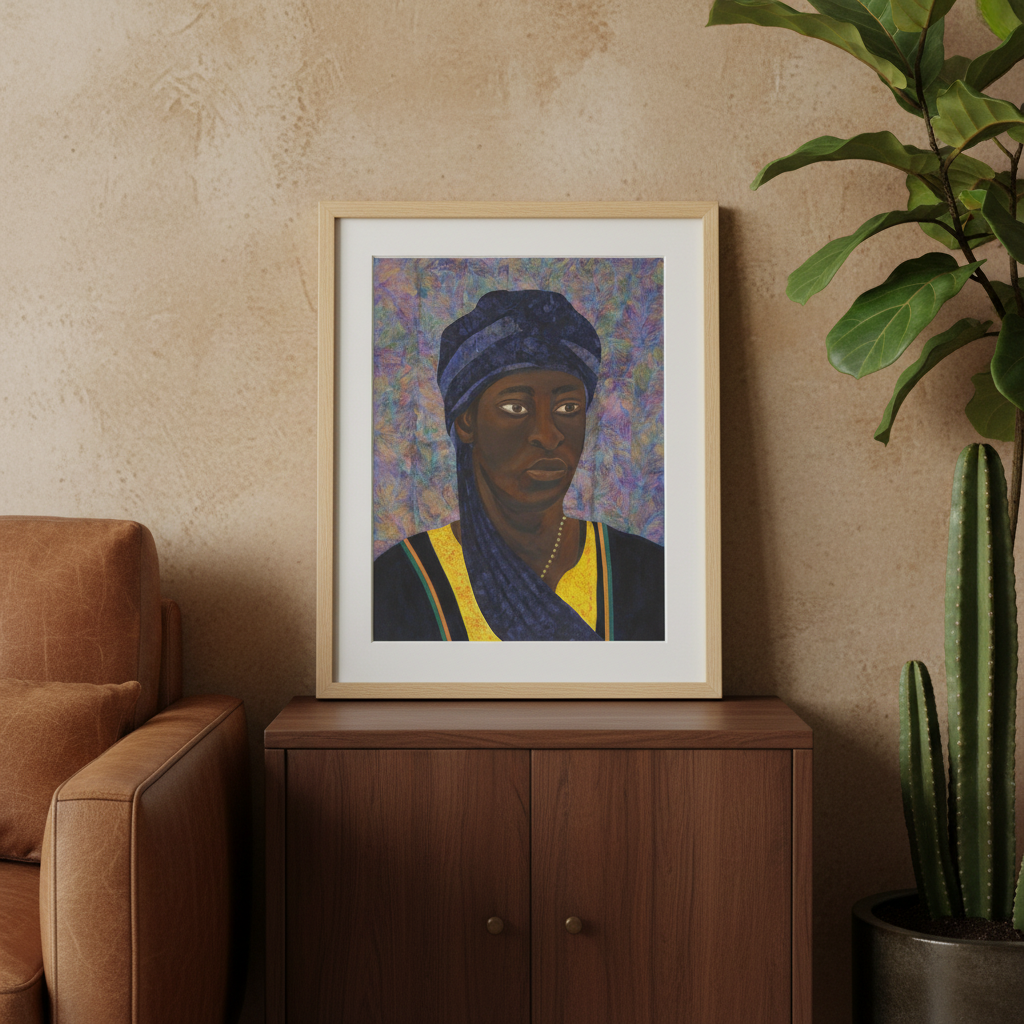 Black Man Portrait Art Print | African American Wall Decor