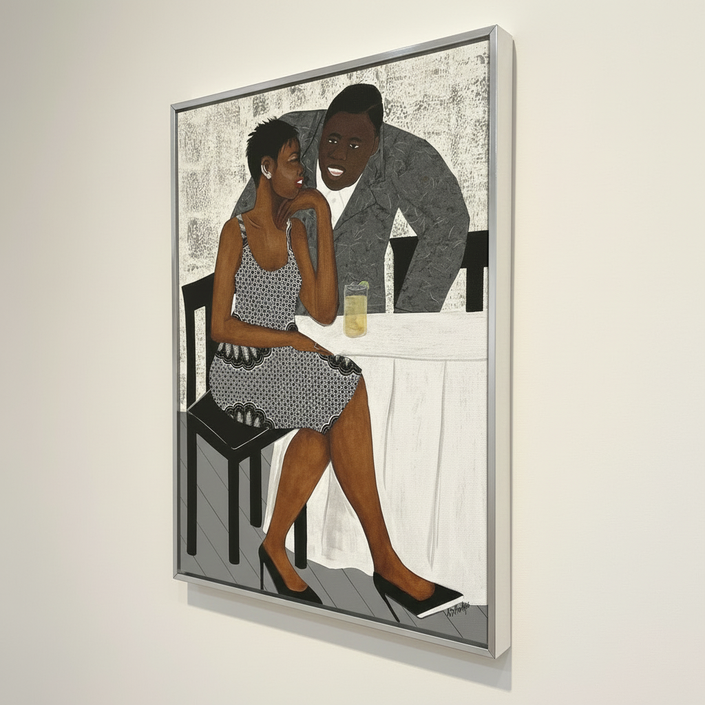 Black Figurative Framed Canvas Wall Art | African American Home Decor