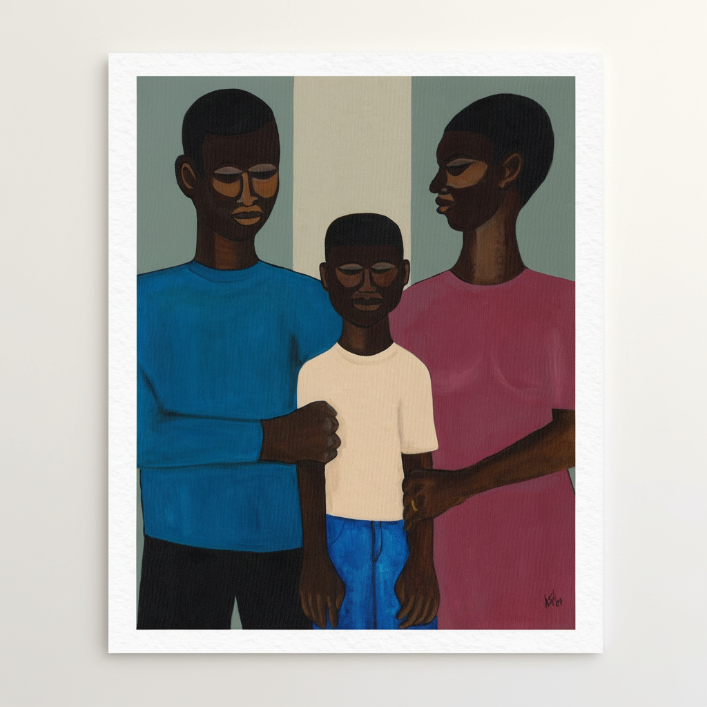 Black Family Wall Art | Framed African American Home Decor