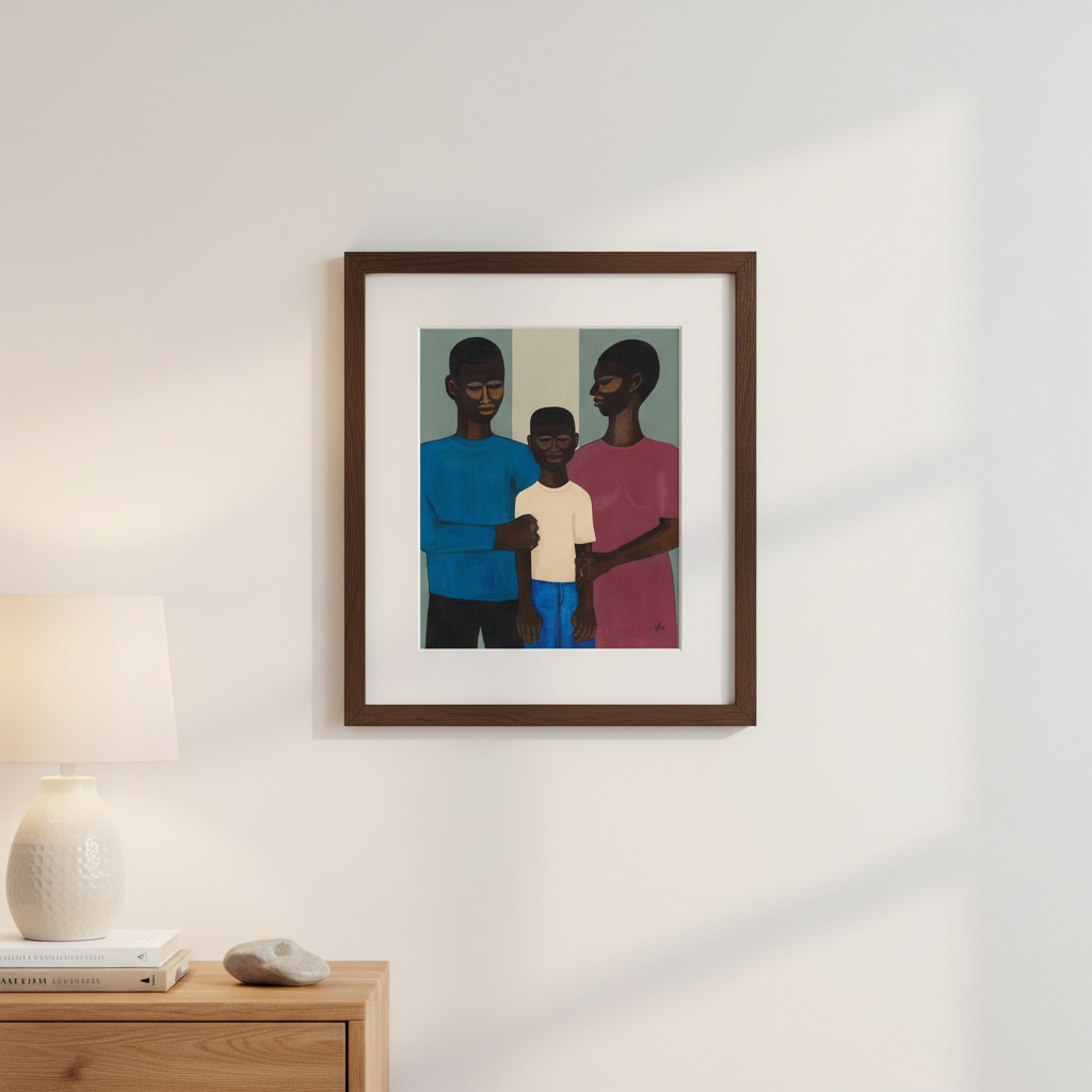 Black Family Wall Art | Framed African American Home Decor