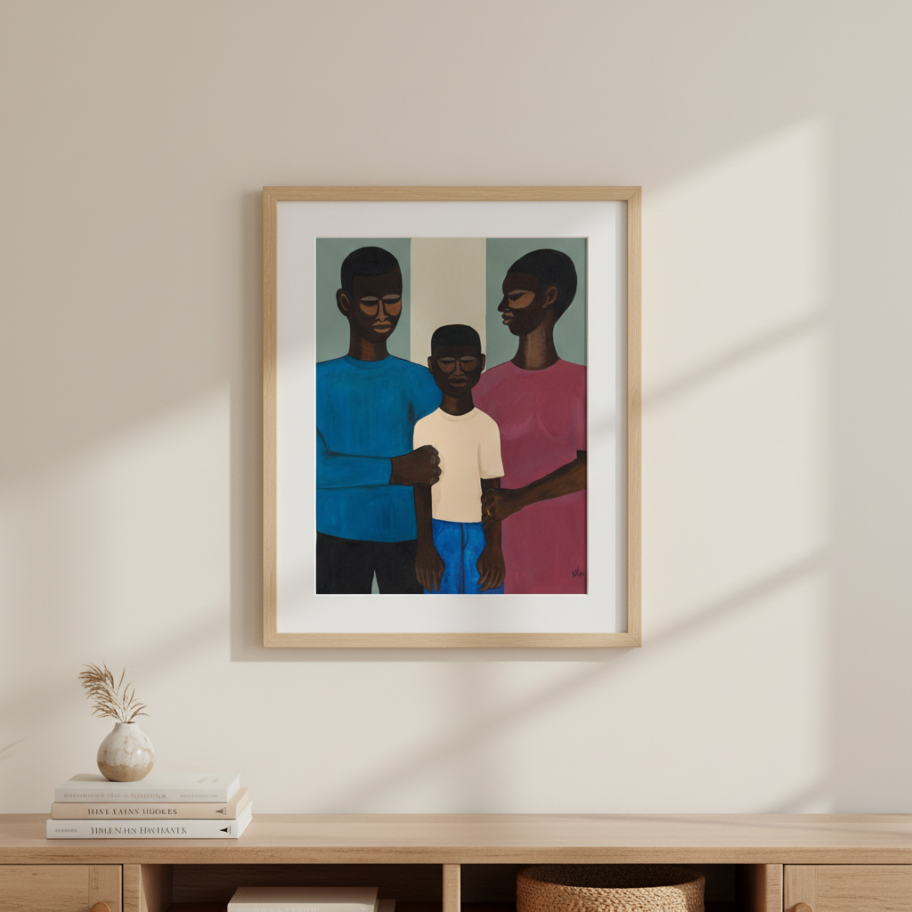 Black Family Wall Art | Framed African American Home Decor