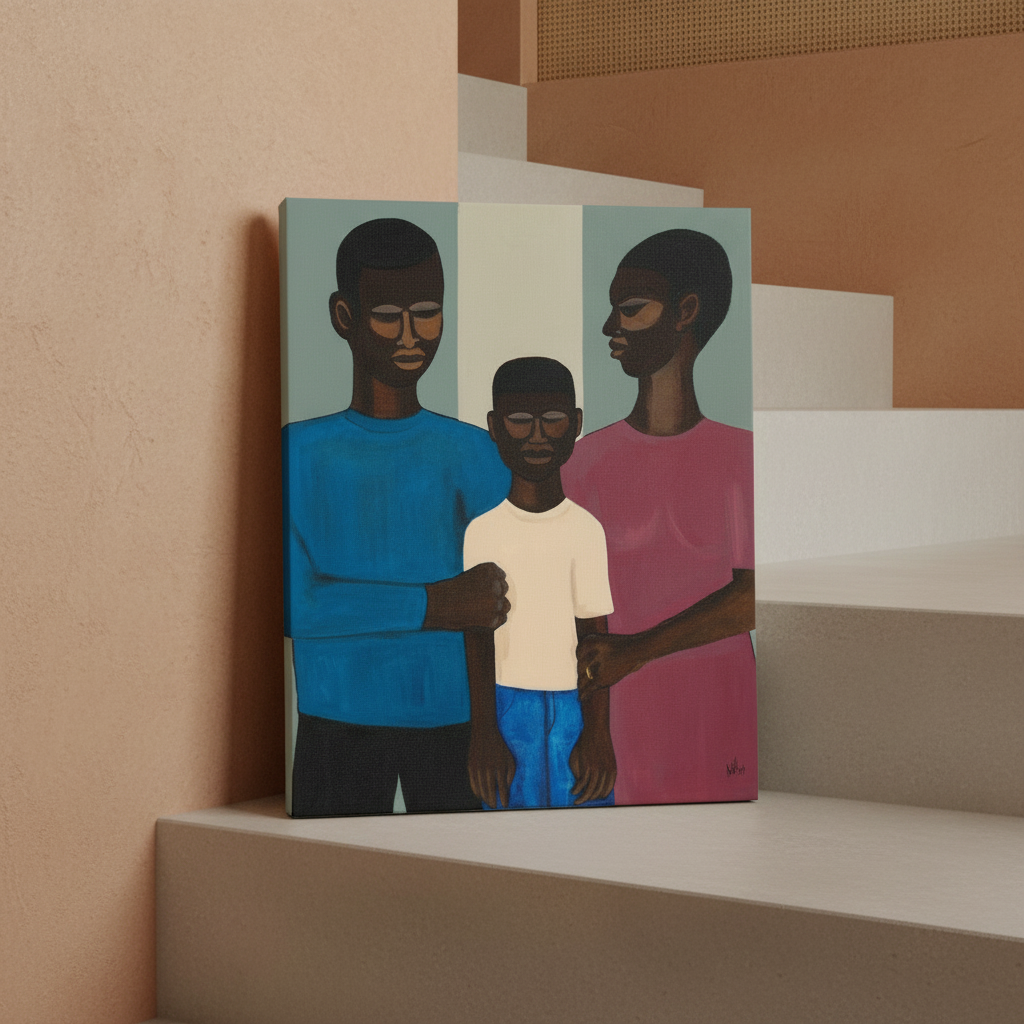 Black Family Wall Art | Framed African American Home Decor