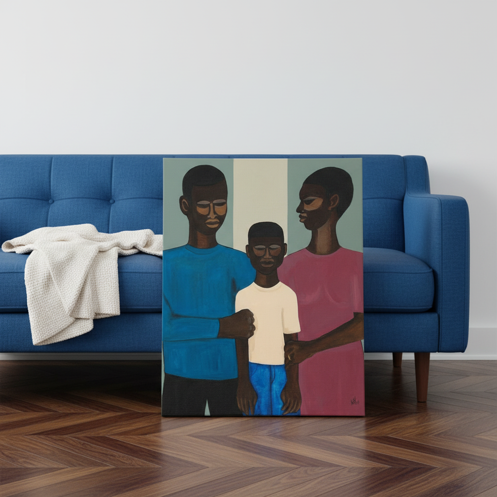 Black Family Wall Art | Framed African American Home Decor