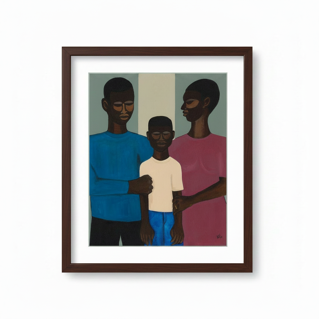 Black Family Wall Art | Framed African American Home Decor