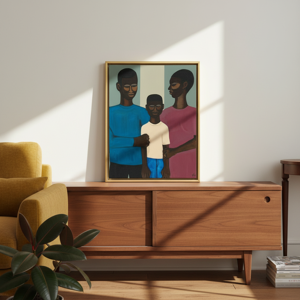 Black Family Wall Art | Framed African American Home Decor