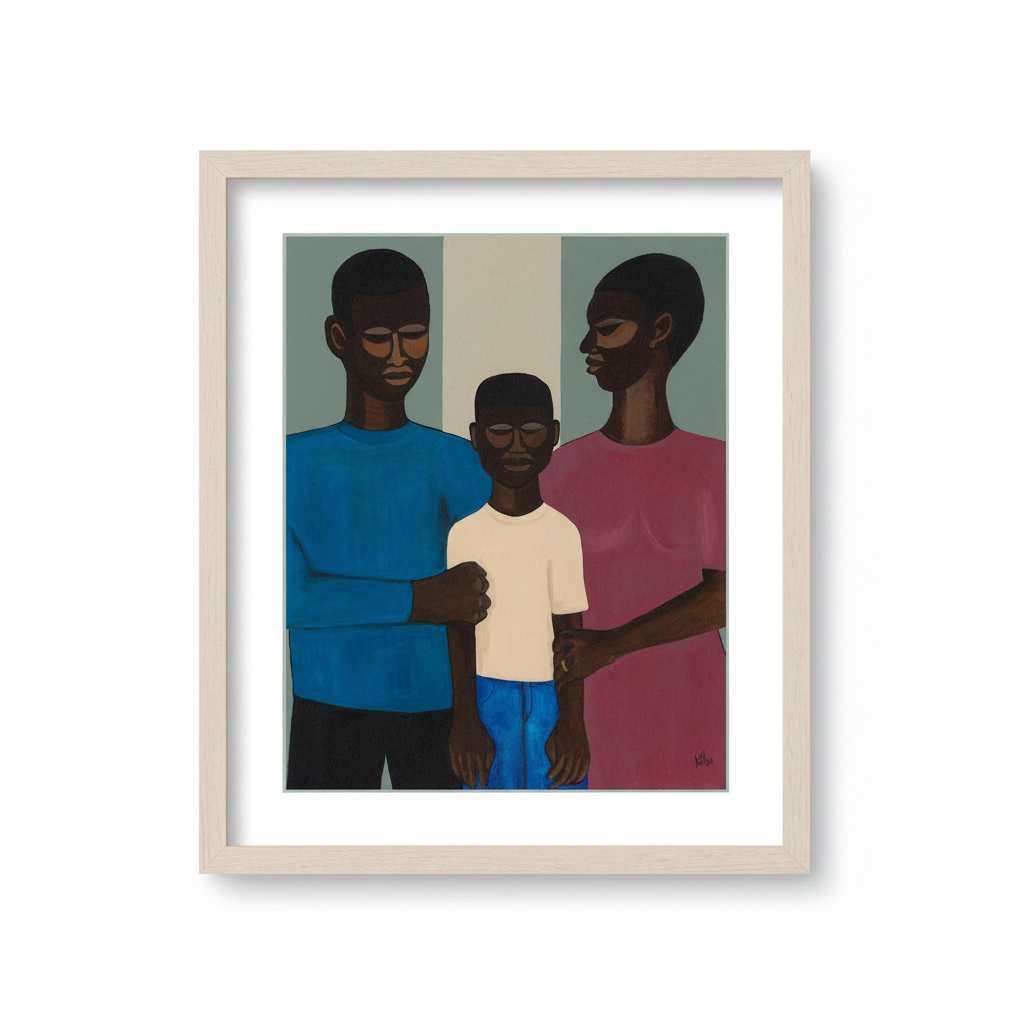 Black Family Wall Art | Framed African American Home Decor