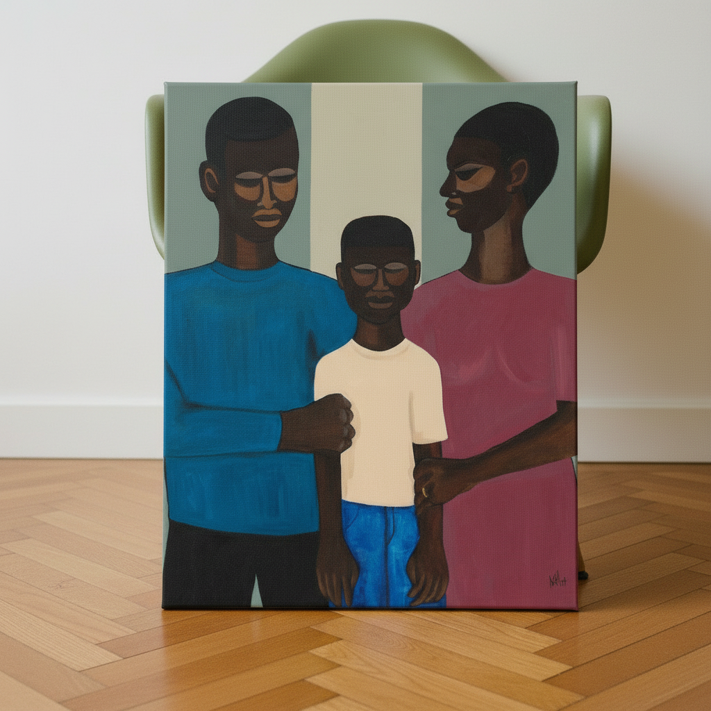 Black Family Wall Art | Framed African American Home Decor