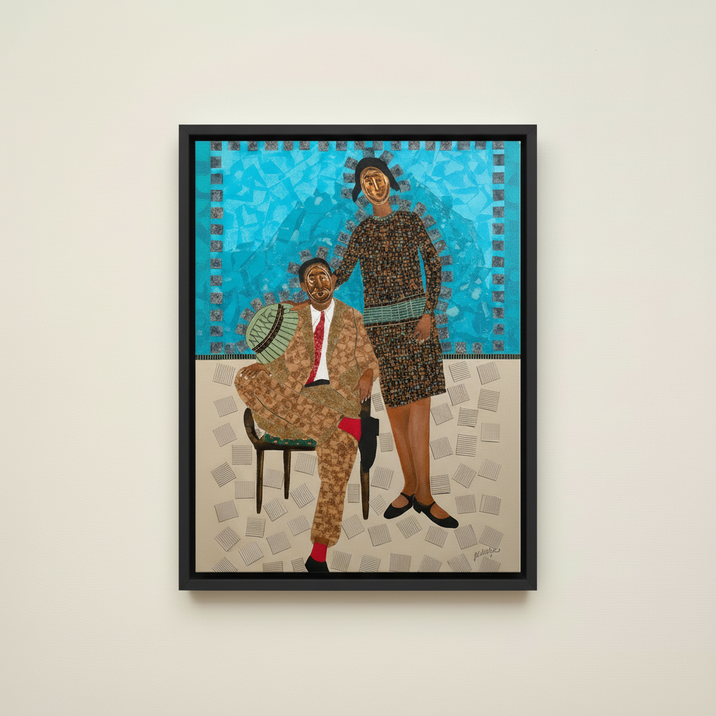 They Came Before Us - 1 — Framed Canvas Print, Black
