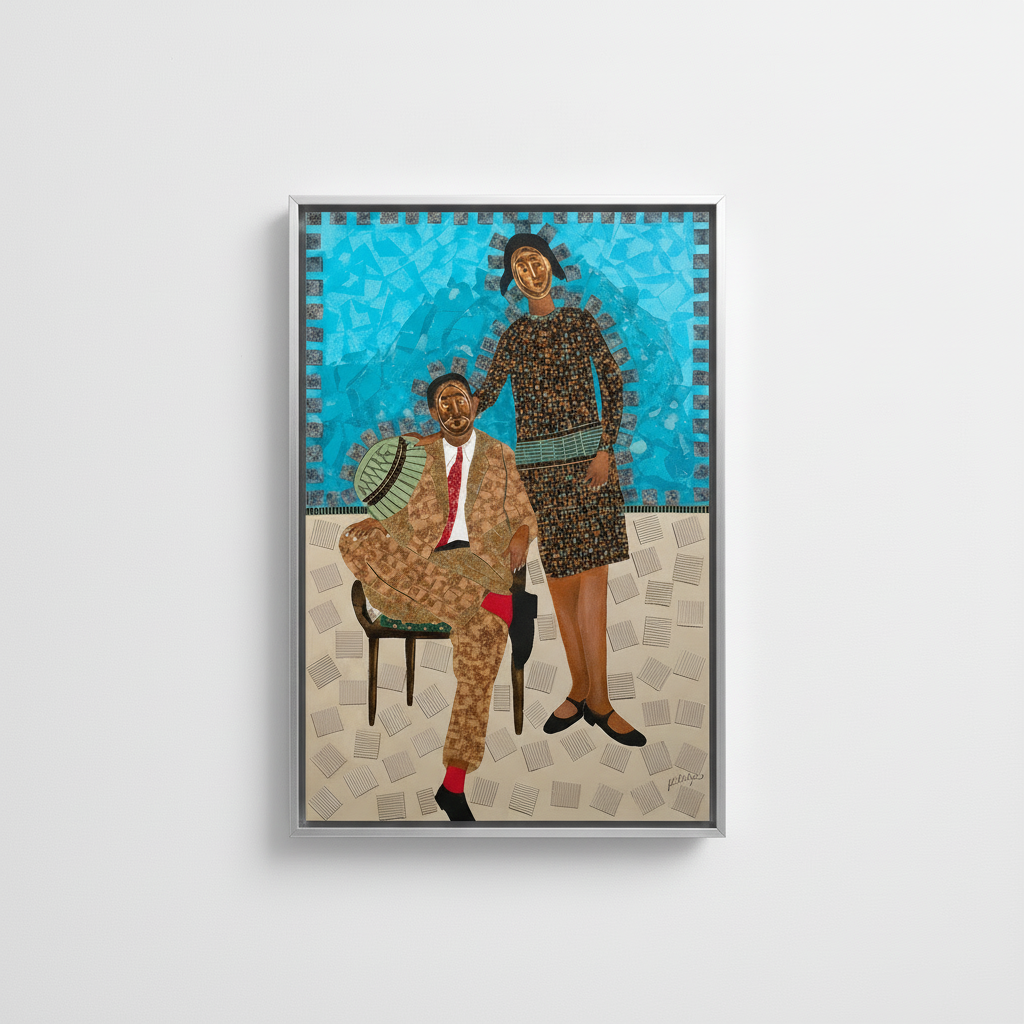 They Came Before Us - 1 — Framed Canvas Print, Silver