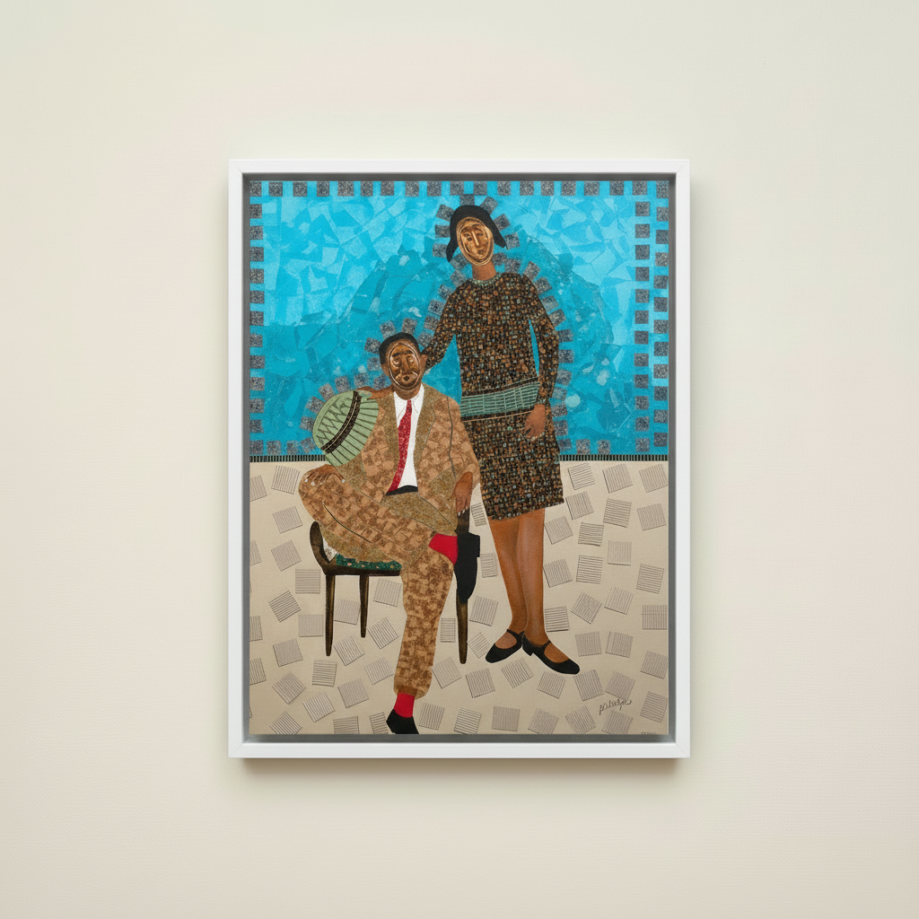 They Came Before Us - 1 — Framed Canvas Print, White