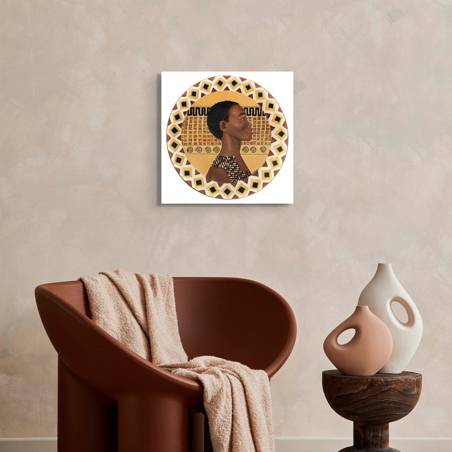 A Dahomey Warrior - Stretched Canvas Print - Antionette's Artistry