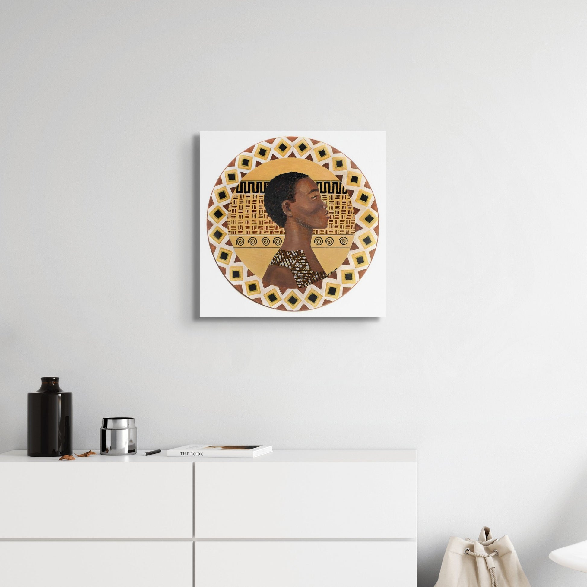 A Dahomey Warrior - Stretched Canvas Print - Antionette's Artistry